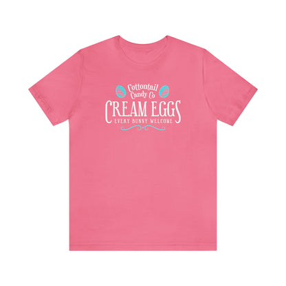 Cottontail Candy Co  Cream Eggs  Unisex Jersey Short Sleeve Tee