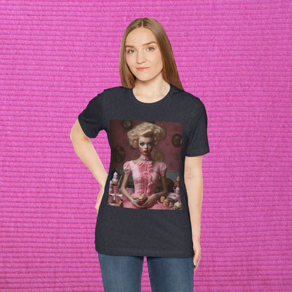 Creepy Barbie Doll Unisex Jersey Short Sleeve Tee