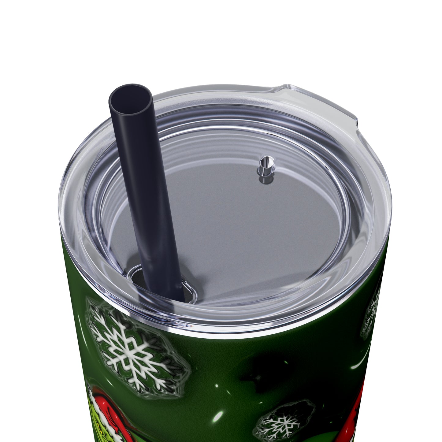 Mr Grinch  Skinny Tumbler with Straw, 20oz