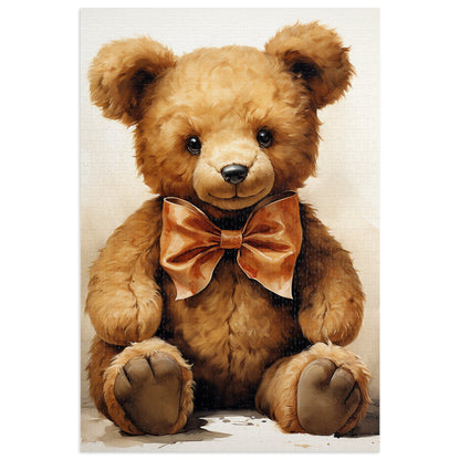 Watercolor Teddy Bear Jigsaw Puzzle (30, 110, 252, 500,1000-Piece)