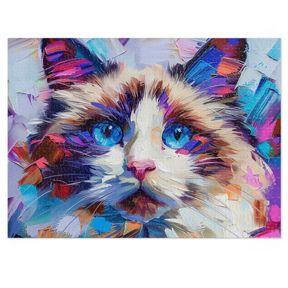 Cat Oil Painting Jigsaw Puzzle (30, 110, 252, 500,1000-Piece)