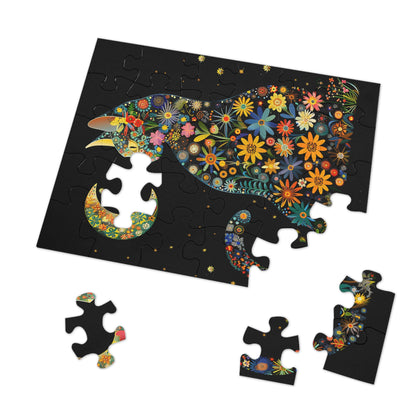 Flower Cat with the Night Sky Jigsaw Puzzle (30, 110, 252, 500,1000-Piece)