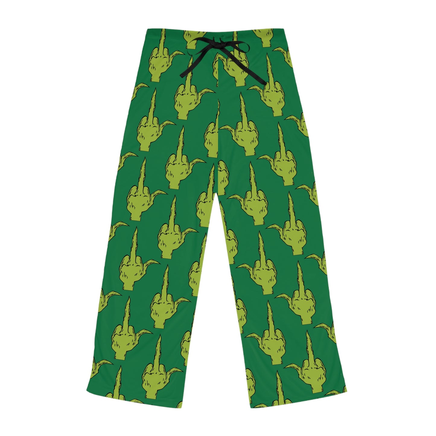 Grinch Middle Finger Women's Pajama Pants - Comfy Sleepwear for Relaxation