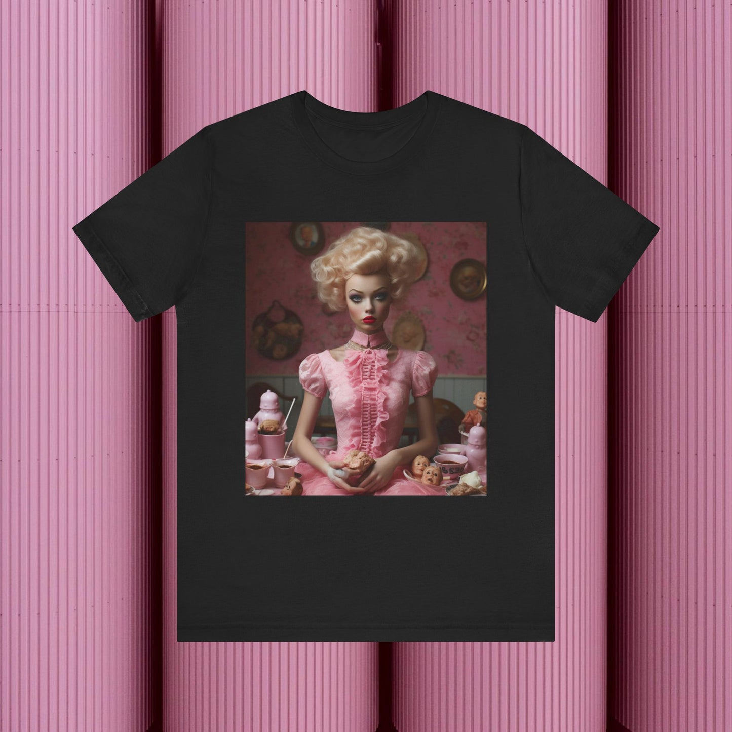 Creepy Barbie Doll Unisex Jersey Short Sleeve Tee