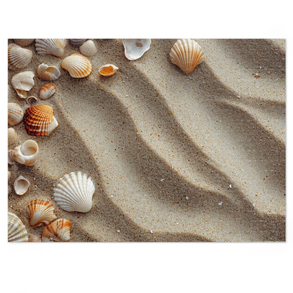 Sandy Beach Sea Shells  Jigsaw Puzzle (30, 110, 252, 500,1000-Piece)