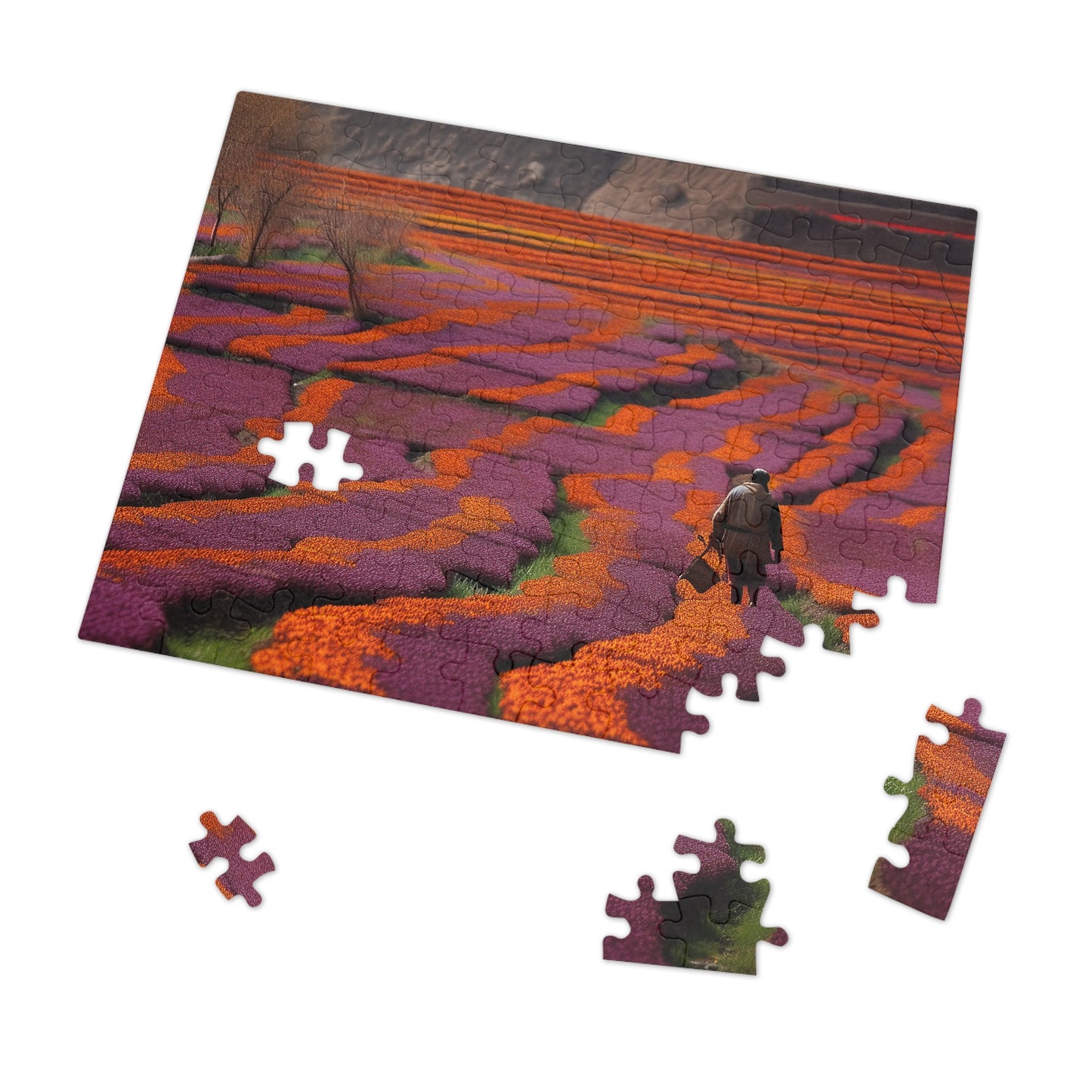 Saffron Fields  Jigsaw Puzzle (30, 110, 252, 500,1000-Piece)