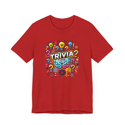 Trivia Time Unisex Short Sleeve Tee - Fun & Colorful Quiz Shirt