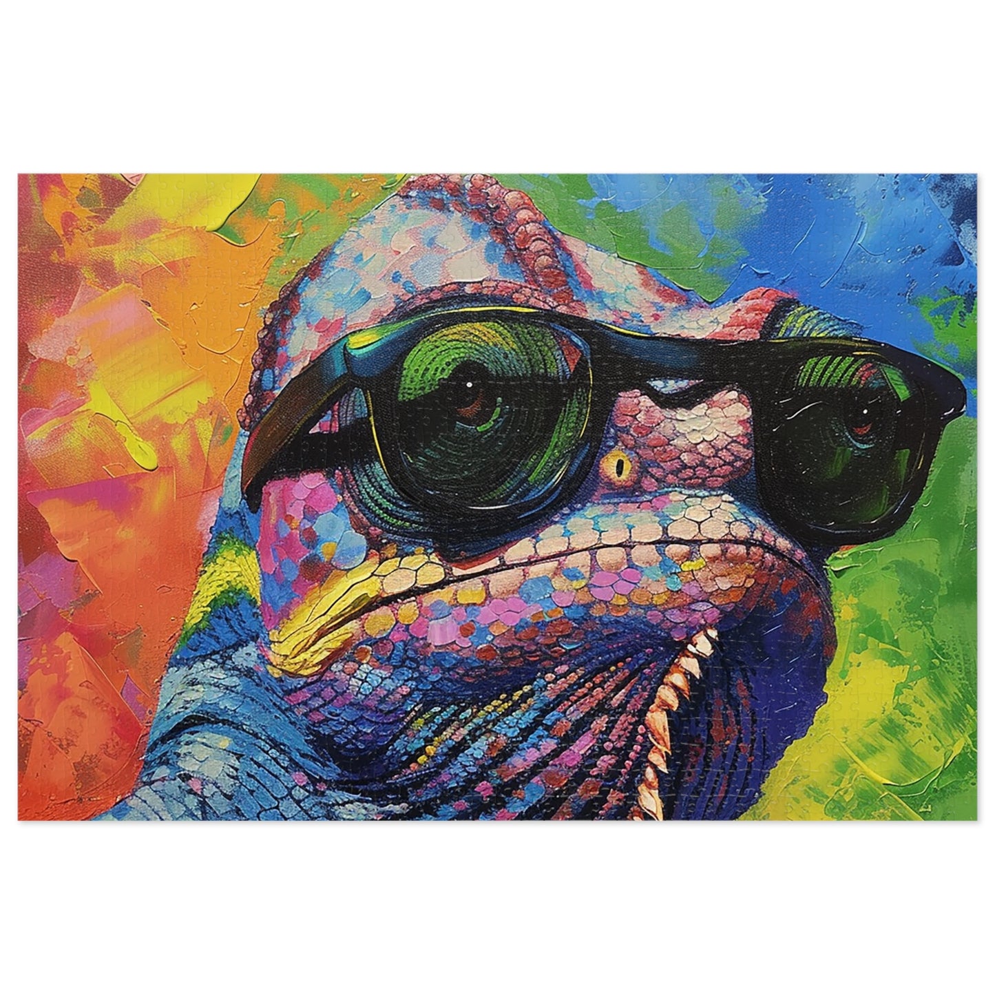 Cool Colorful Chameleon Jigsaw Puzzle (30, 110, 252, 500,1000-Piece)