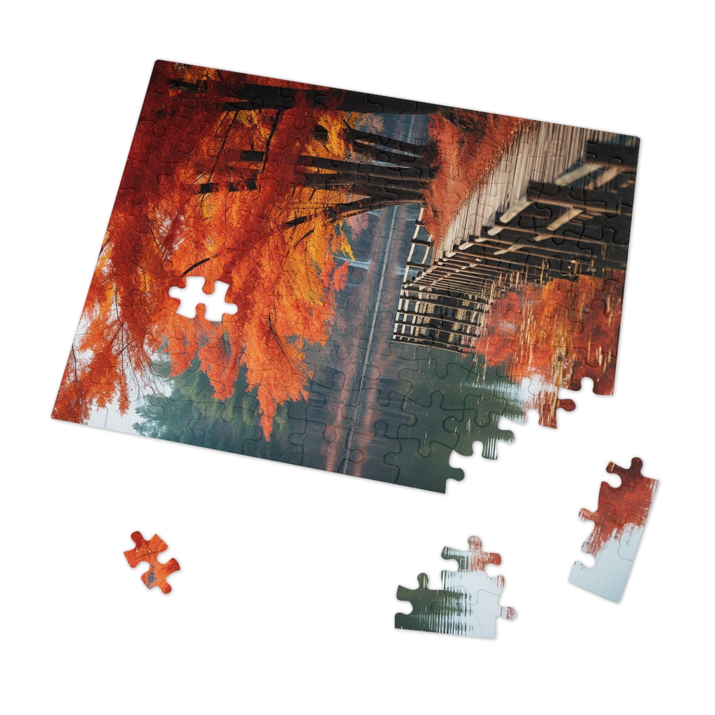 The Lake in the Fall Jigsaw Puzzle (30, 110, 252, 500,1000-Piece)