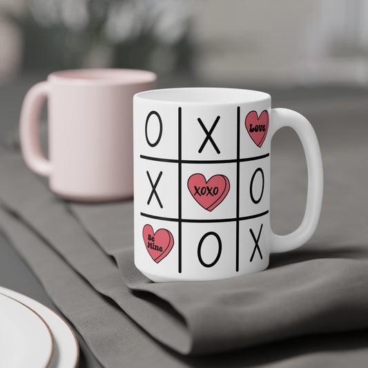 Valentine's Tic Tac Toe  Ceramic Mugs (11oz\15oz\20oz)