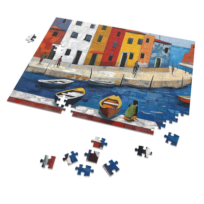 Acrylic Painting of an Italian Village Jigsaw Puzzle (30, 110, 252, 500,1000-Piece)