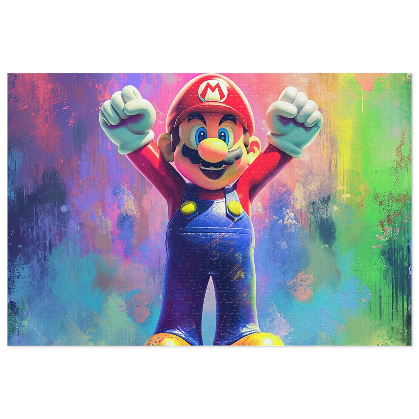 Watercolor Mario Jigsaw Puzzle (30, 110, 252, 500,1000-Piece)