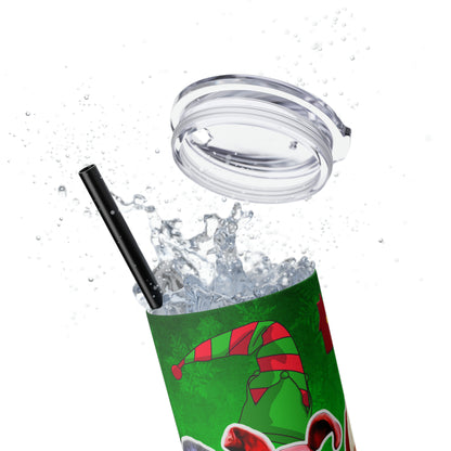 Christmas Friends  Skinny Tumbler with Straw, 20oz