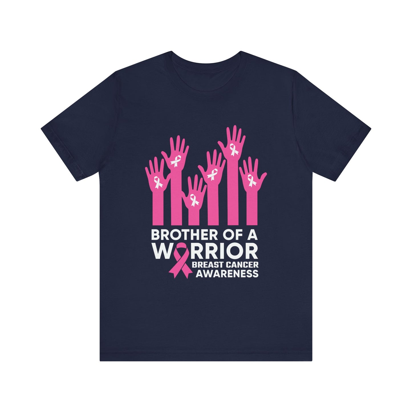 Brother of a Warrior Breast Cancer Awareness Jersey Short Sleeve Tee