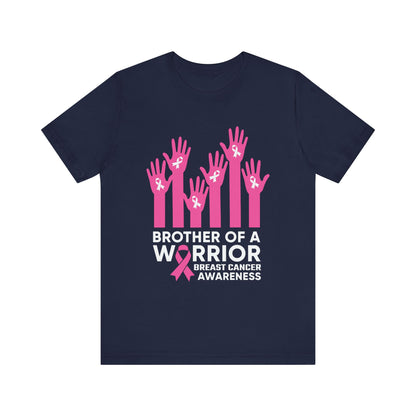 Brother of a Warrior Breast Cancer Awareness Jersey Short Sleeve Tee
