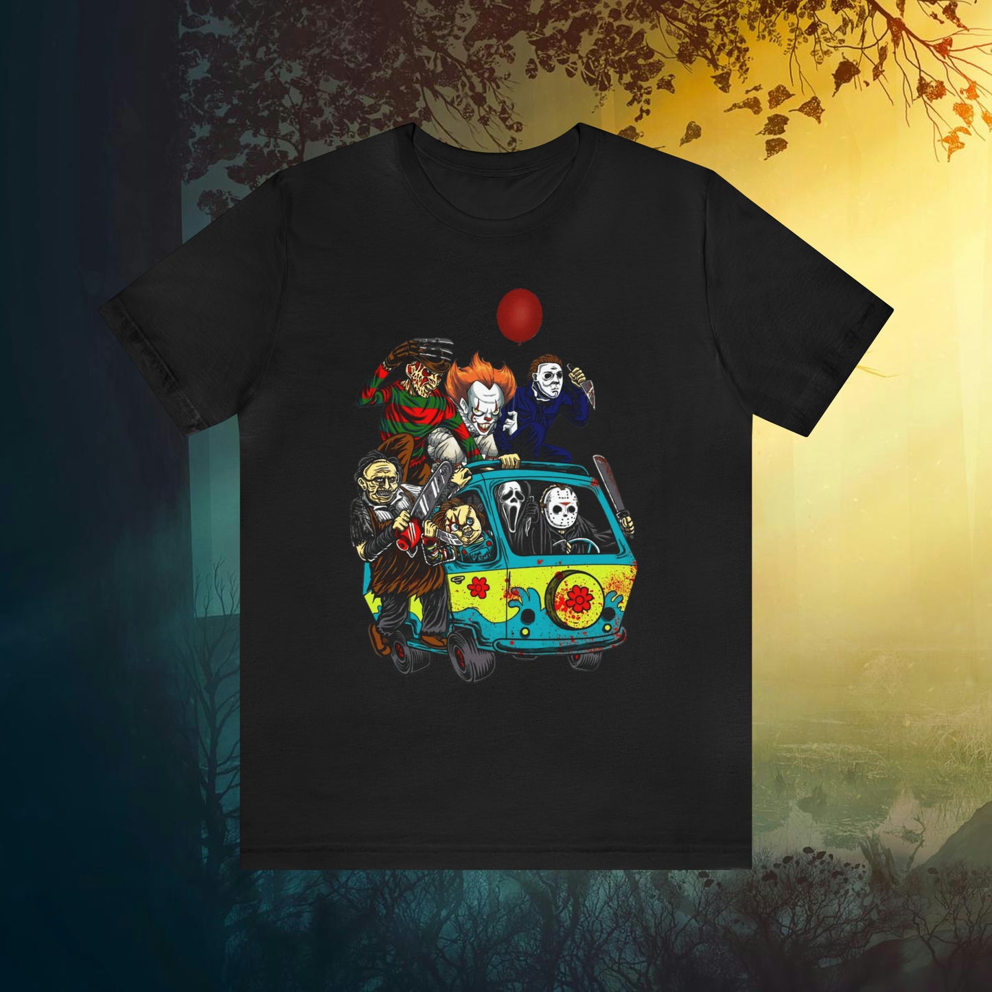 Horror Mystery Machine Unisex Jersey Short Sleeve Tee