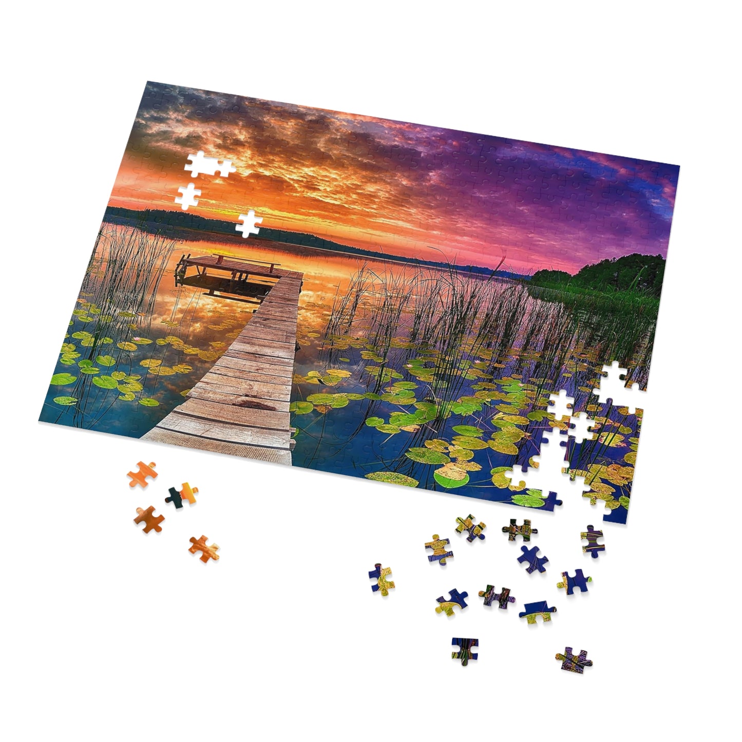 Sunset at the Lake  Jigsaw Puzzle (30, 110, 252, 500,1000-Piece)