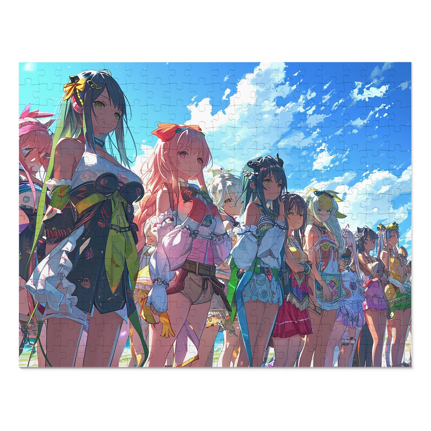 Anime Girl Lineup  Jigsaw Puzzle (30, 110, 252, 500,1000-Piece)