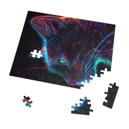 Psychedelic Cat Jigsaw Puzzle (30, 110, 252, 500-Piece)