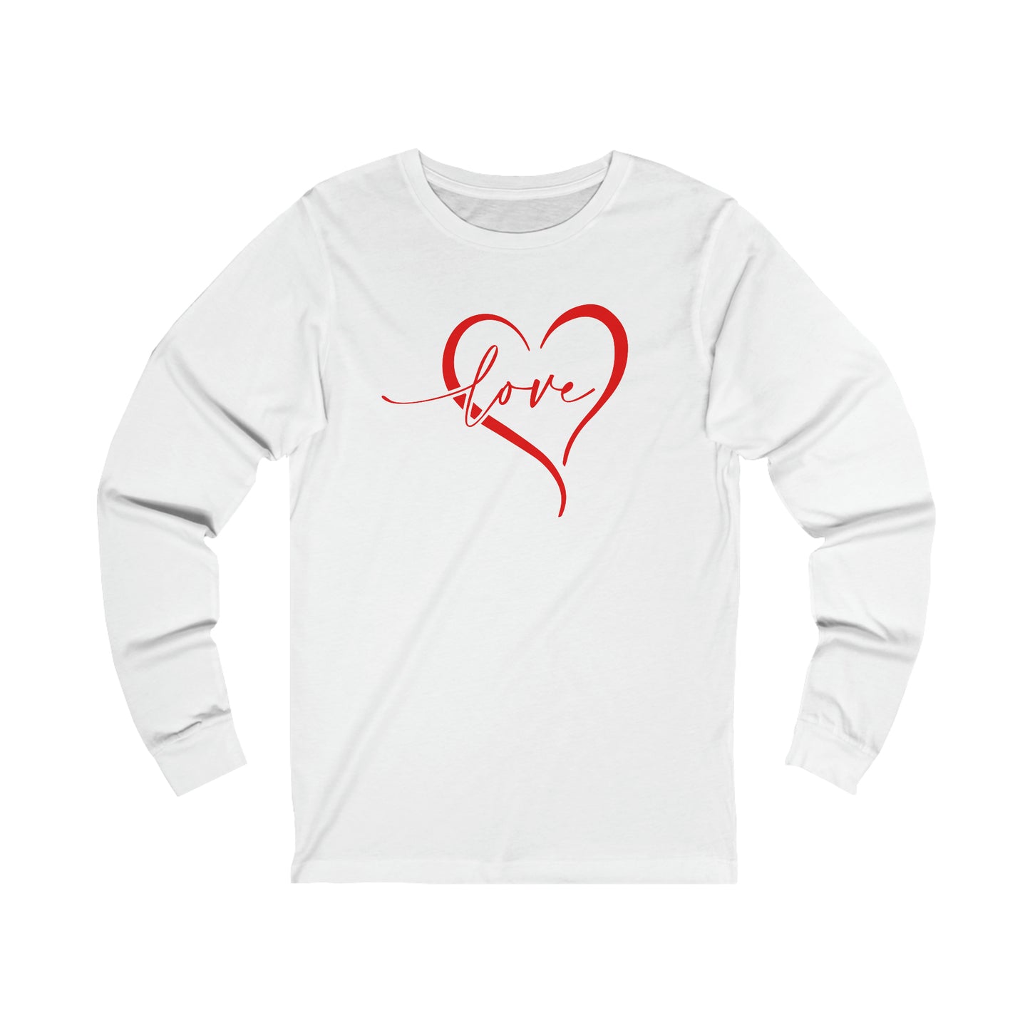 Love Heart   Unisex Jersey Long Sleeve Tee