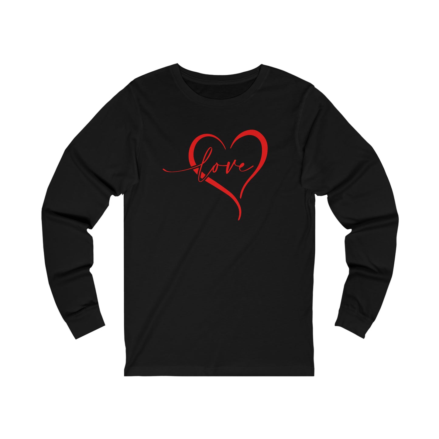 Love Heart   Unisex Jersey Long Sleeve Tee