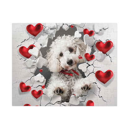 Valentine's Breakout Poodle Jigsaw Puzzle (30, 110, 252, 500,1000-Piece)