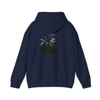 Scary Creeper Back Print Hoodie Sweatshirt