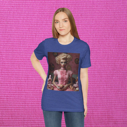 Creepy Barbie Doll Unisex Jersey Short Sleeve Tee