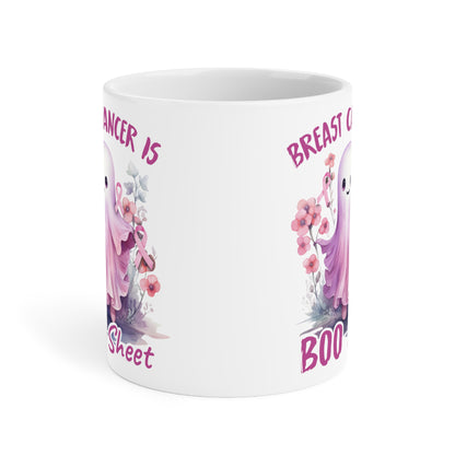 Boo Sheet Breast Cancer Awareness Motivational Halloween Ceramic Mugs (11oz\15oz\20oz)