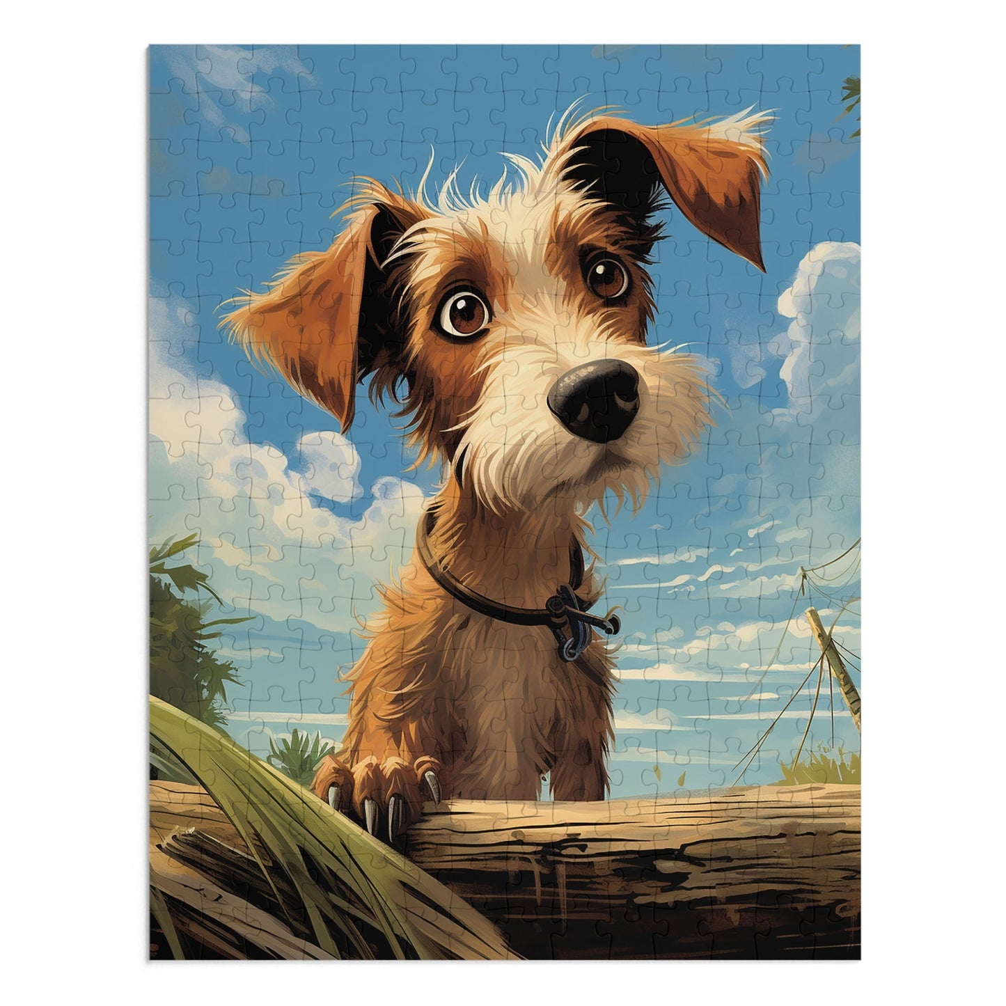 Cute Dog Looking For Home Jigsaw Puzzle (30, 110, 252, 500,1000-Piece)