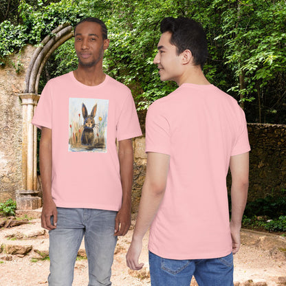 Child's Drawing of a Bunny Rabbit   Unisex Jersey Short Sleeve Tee