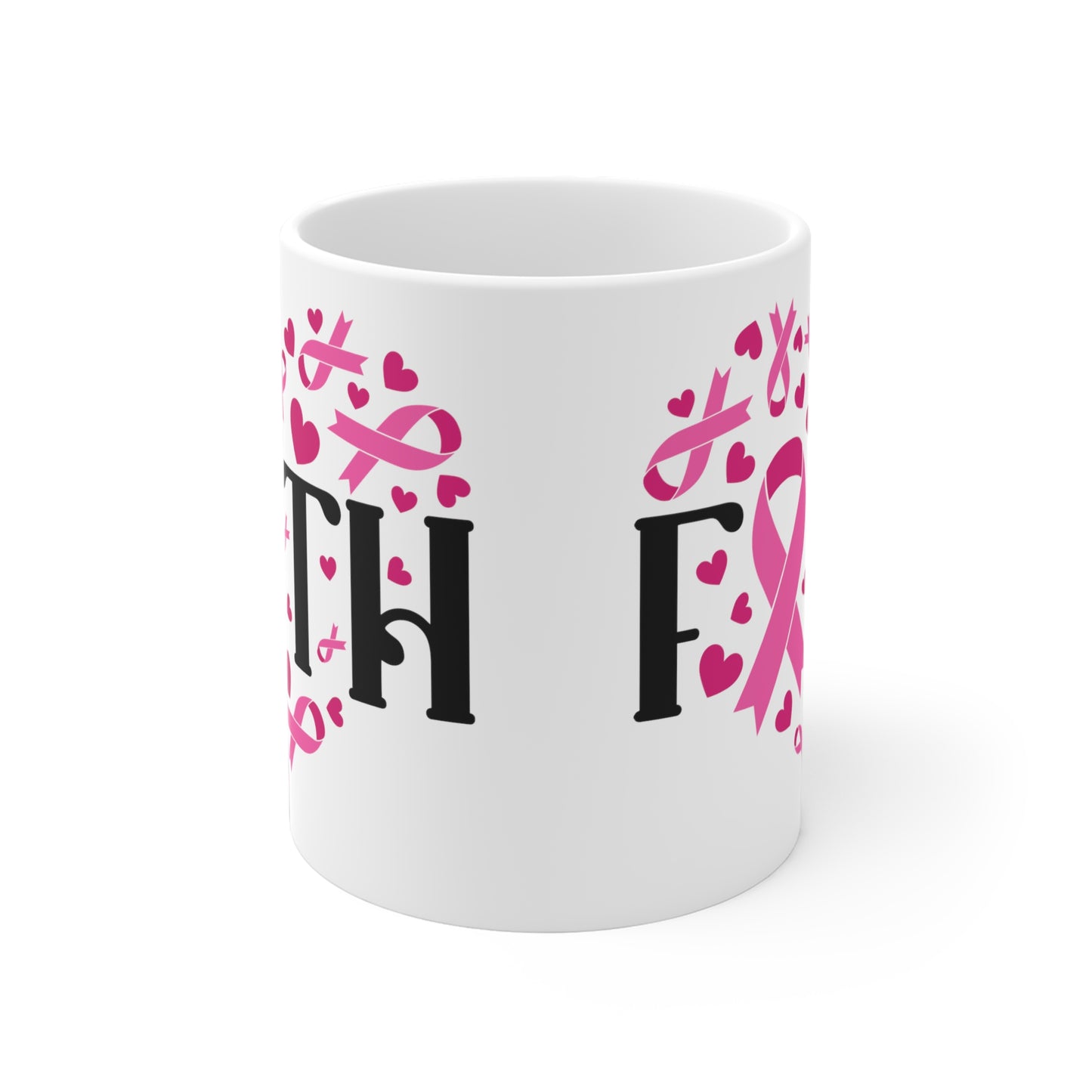 Breast Cancer Awareness Faith Motivational Ceramic Mugs (11oz\15oz\20oz)