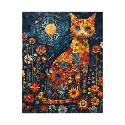 Flower Cat at Night Jigsaw Puzzle (30, 110, 252, 500,1000-Piece)