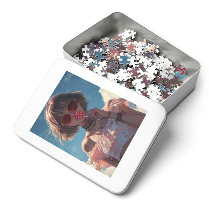 Young Girl in the Summer with Lollypop Jigsaw Puzzle (30, 110, 252, 500,1000-Piece)