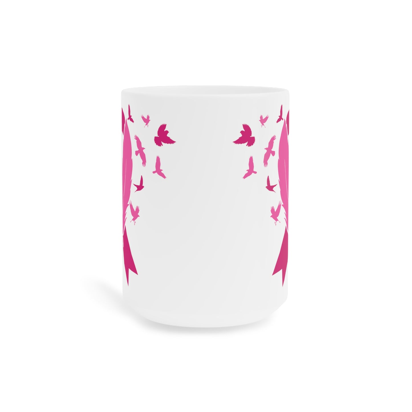 Breast Cancer Awareness Motivational Pink Ribbon Ceramic Mugs (11oz\15oz\20oz)