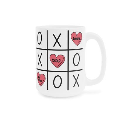 Valentine's Tic Tac Toe  Ceramic Mugs (11oz\15oz\20oz)