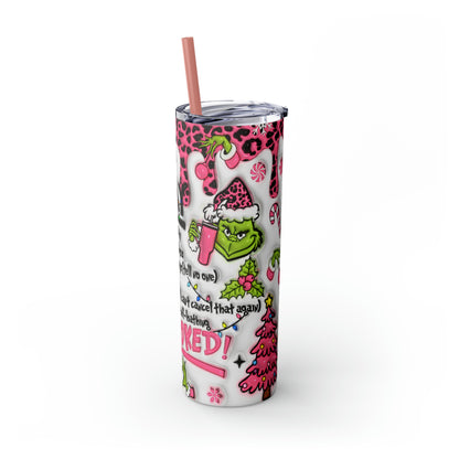 Grinch Daily Schedule  Skinny Tumbler with Straw, 20oz