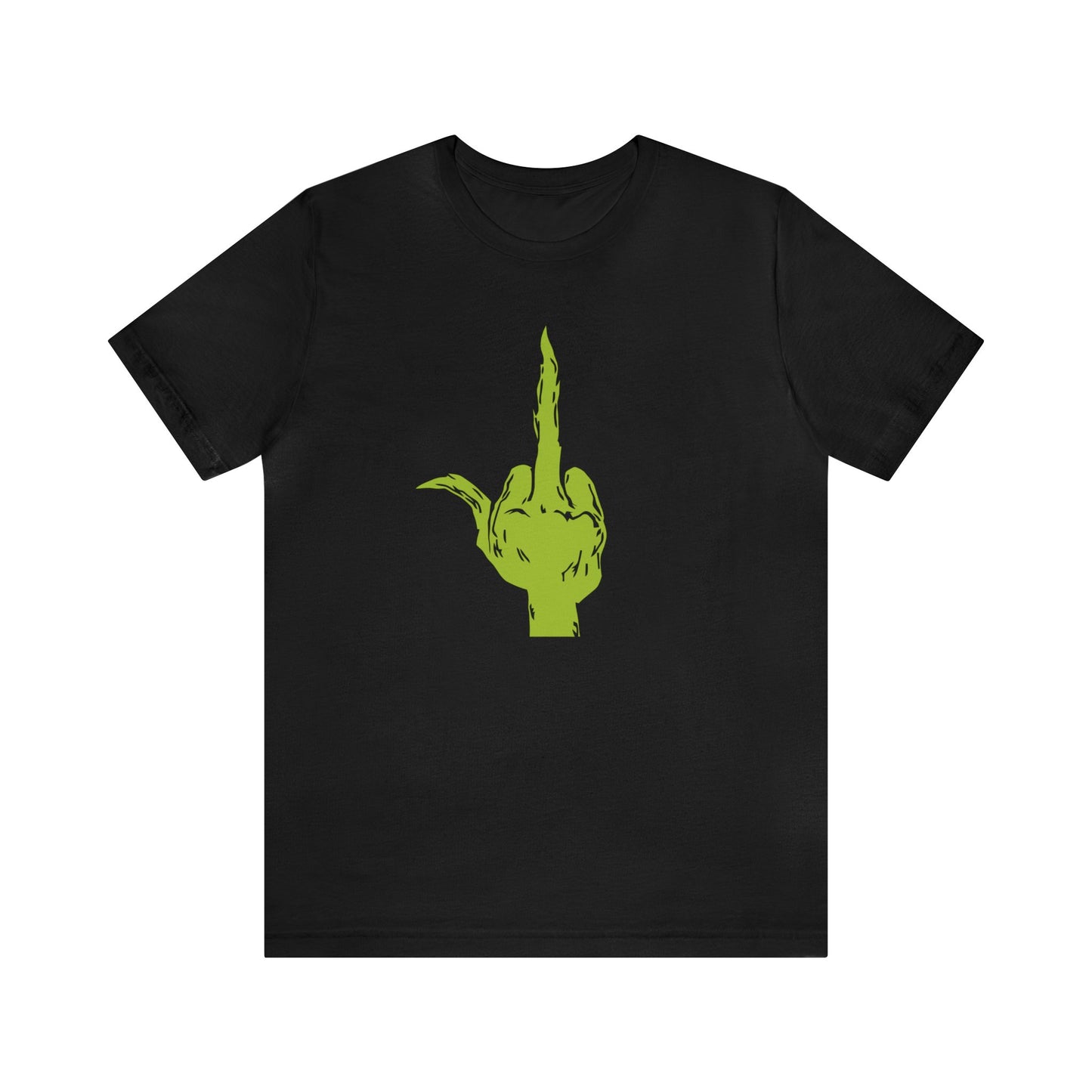 Grinch Middle Finger  Unisex Jersey Short Sleeve Tee