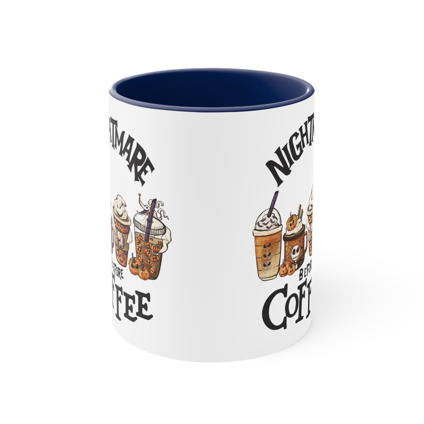 Nightmare Before Coffee Color Accent Coffee Mug, Coffee Lovers Coffee Cup