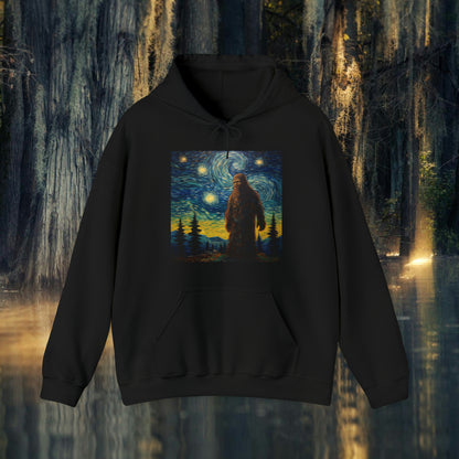Big Foot Starry Night Unisex Heavy Blend™ Hooded Sweatshirt