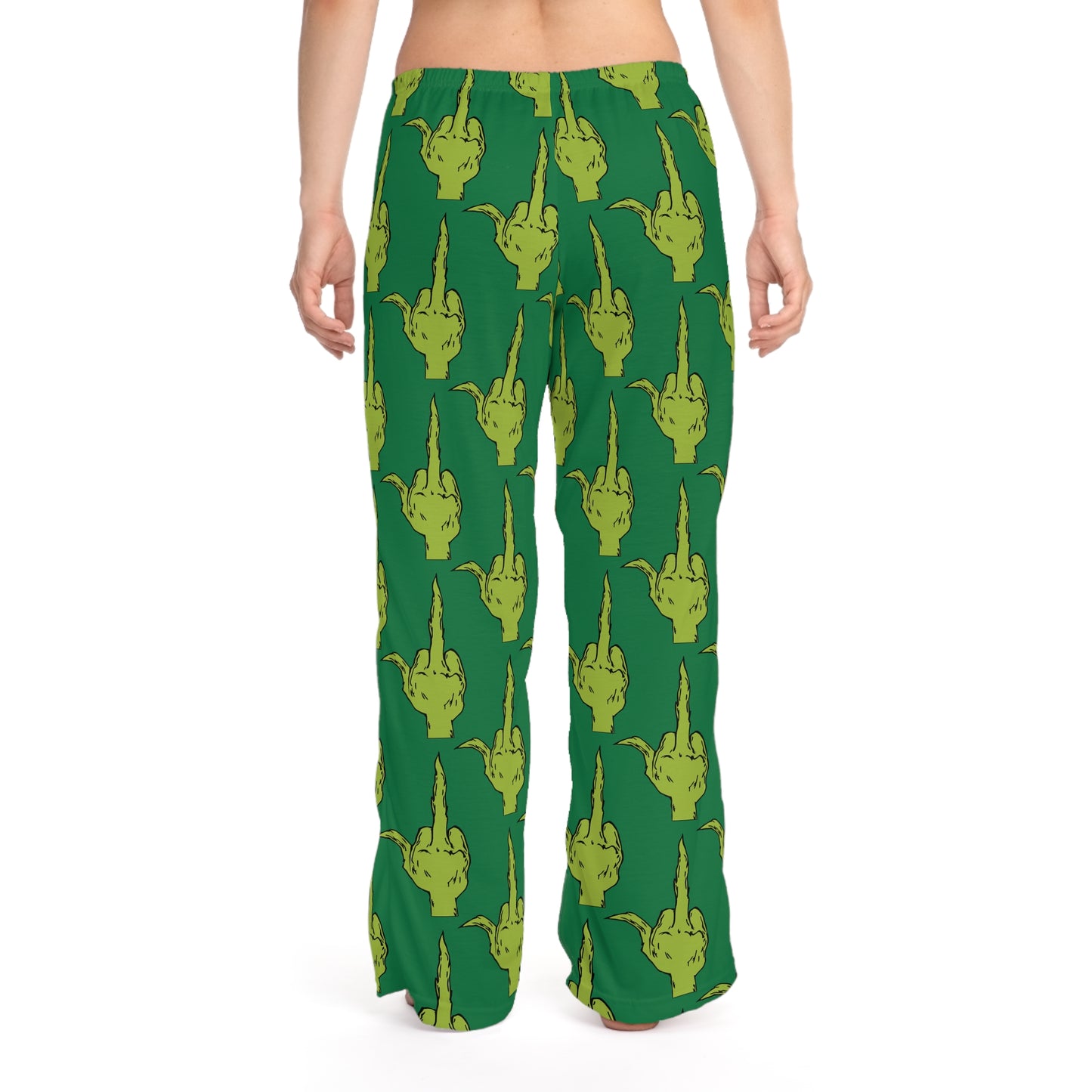 Grinch Middle Finger Women's Pajama Pants - Comfy Sleepwear for Relaxation