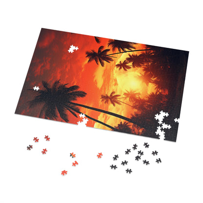 Palm Trees at Sunset Jigsaw Puzzle (30, 110, 252, 500,1000-Piece)