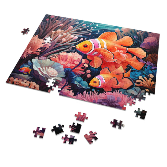 Clown Fish in the Coral Reef  Jigsaw Puzzle (30, 110, 252, 500,1000-Piece)