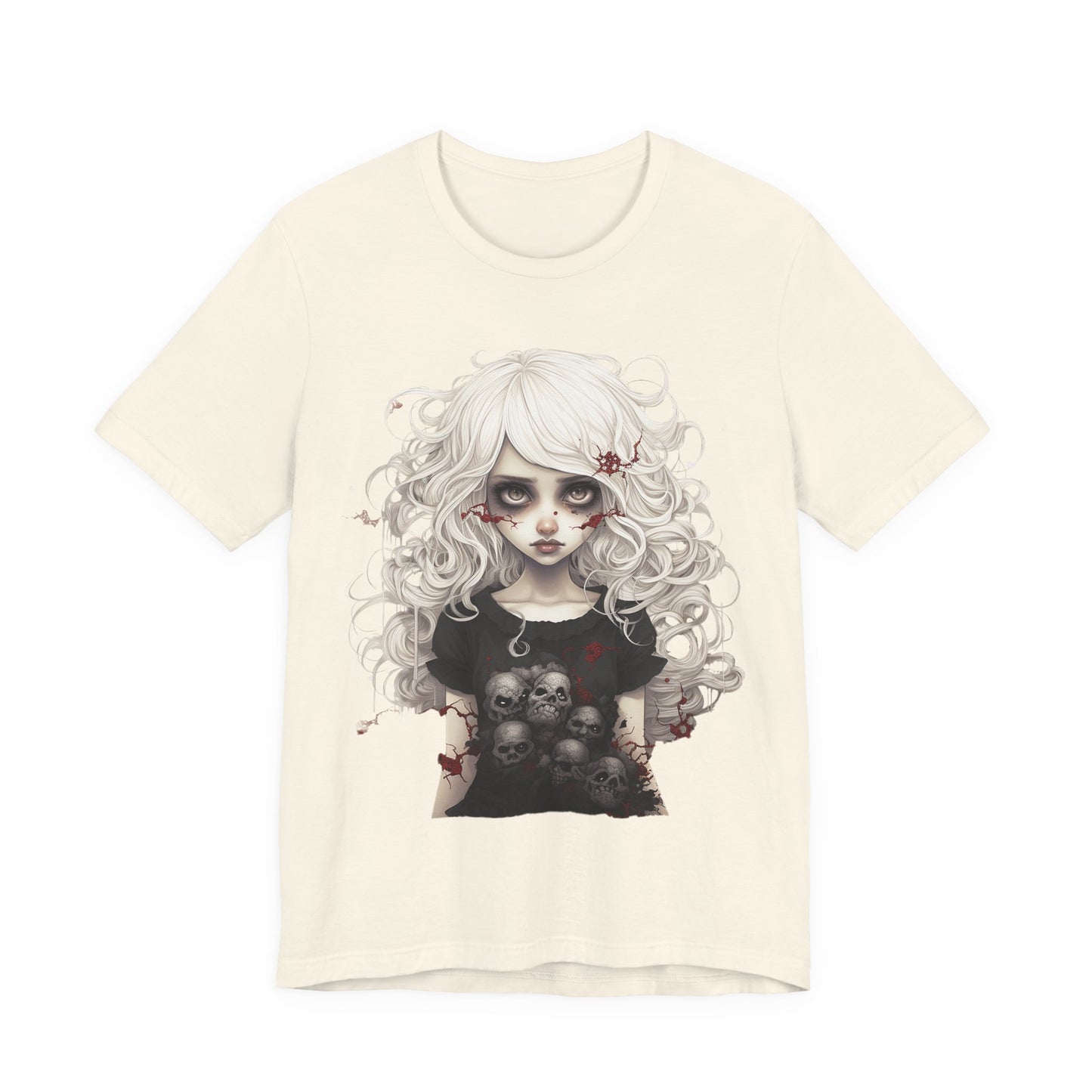 Creepy Doll Halloween Unisex Jersey Short Sleeve Tee