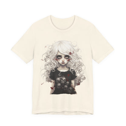 Creepy Doll Halloween Unisex Jersey Short Sleeve Tee