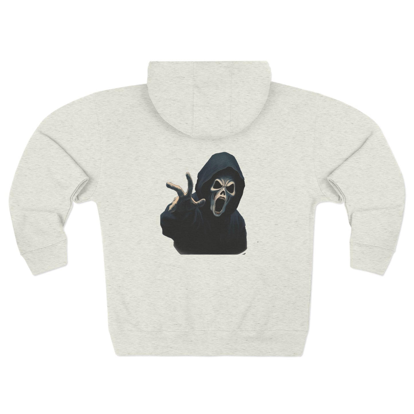 Scary Creeper Back Printed Full Zip Hoodie