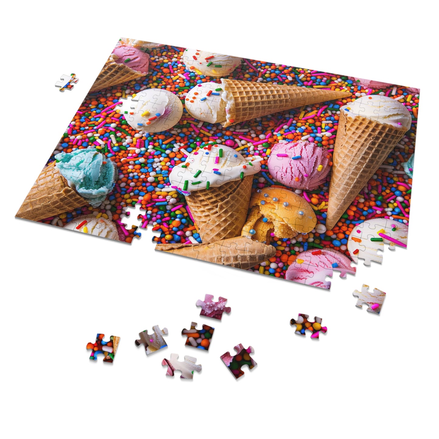 Ice Cream and Sprinkles  Jigsaw Puzzle (30, 110, 252, 500,1000-Piece)