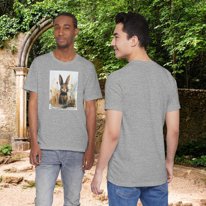 Child's Drawing of a Bunny Rabbit   Unisex Jersey Short Sleeve Tee