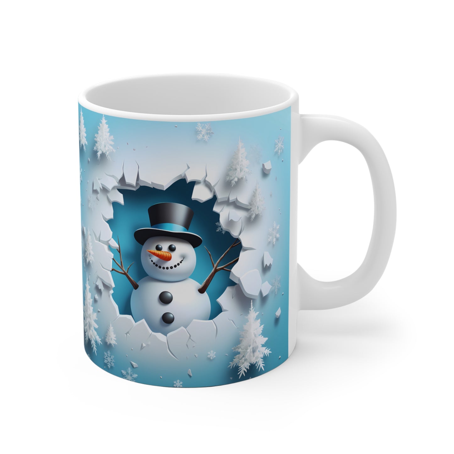 Snowman Christmas Coffee Cup,  Ceramic Mug