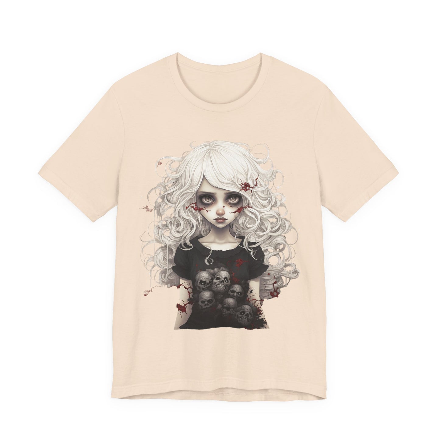 Creepy Doll Halloween Unisex Jersey Short Sleeve Tee